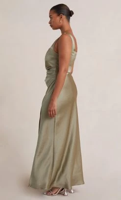 Bec&Bridge THE DREAMER SQUARE NECK DRESS - SAGE