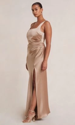 Bec&Bridge THE DREAMER SQUARE NECK DRESS - GOLDEN