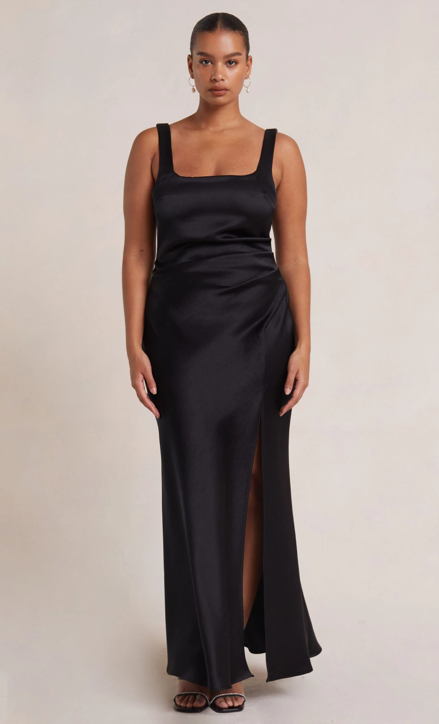 Bec&Bridge THE DREAMER SQUARE NECK DRESS - BLACK Dresses 1 Bec&Bridge THE DREAMER SQUARE NECK DRESS - BLACK Dresses