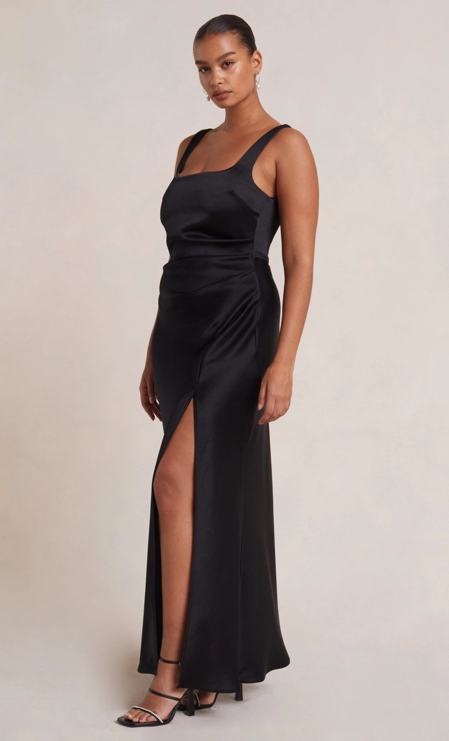 Bec&Bridge THE DREAMER SQUARE NECK DRESS - BLACK Dresses 2 Bec&Bridge THE DREAMER SQUARE NECK DRESS - BLACK Dresses