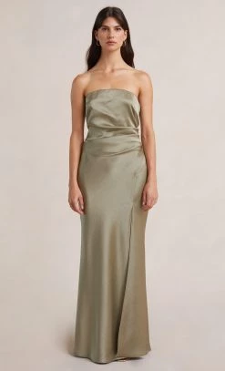 Bec&Bridge THE DREAMER STRAPLESS DRESS - SAGE