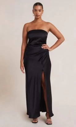 Bec&Bridge Dresses THE DREAMER STRAPLESS DRESS - BLACK