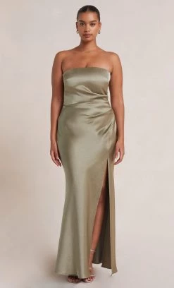 Bec&Bridge THE DREAMER STRAPLESS DRESS - SAGE