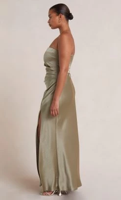 Bec&Bridge THE DREAMER STRAPLESS DRESS - SAGE