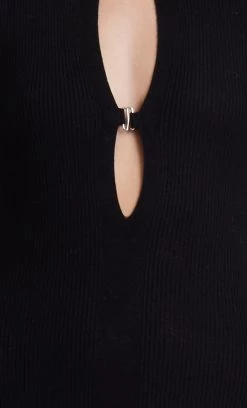 Bec&Bridge MICKEY KNIT LONG SLEEVE MAXI - BLACK NEW