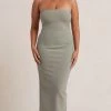 Bec&Bridge BE MINE STRAPLESS MIDI DRESS - SAGE