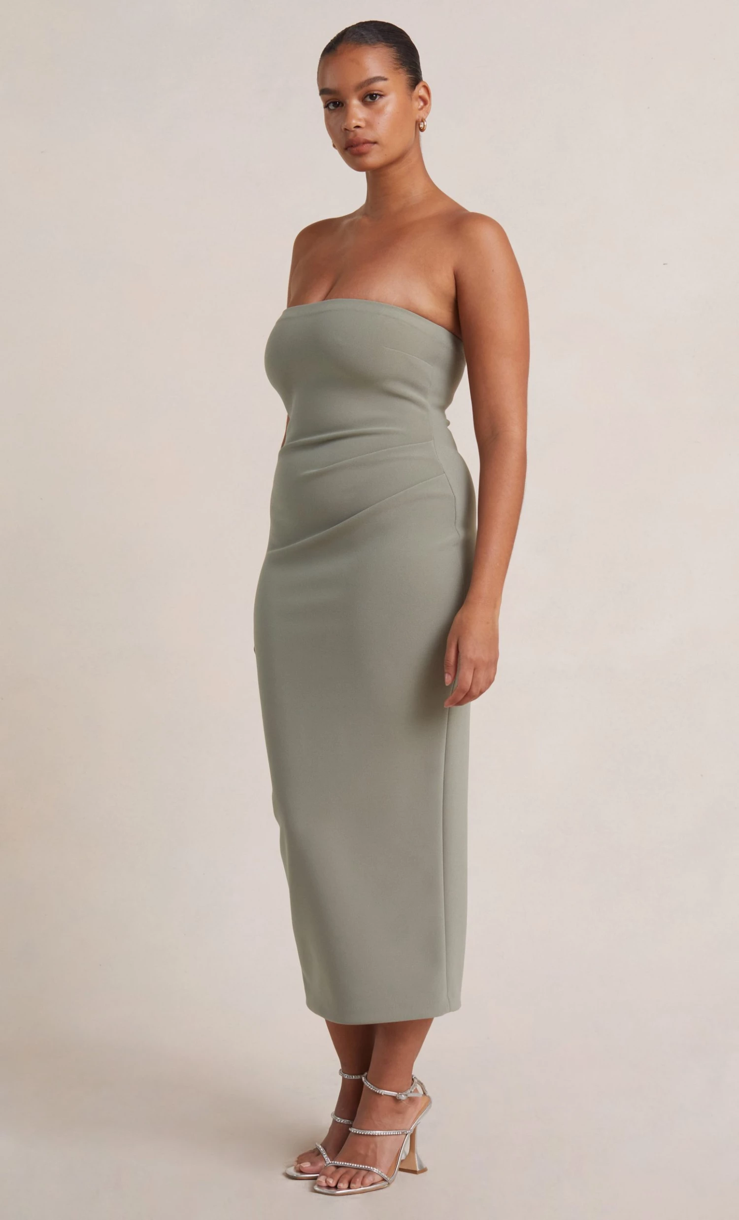 Bec&Bridge BE MINE STRAPLESS MIDI DRESS - SAGE 2 Bec&Bridge BE MINE STRAPLESS MIDI DRESS - SAGE