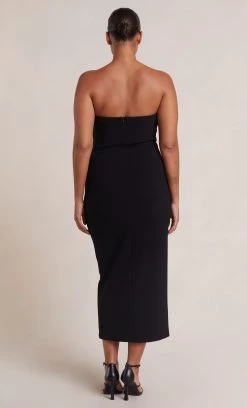 Bec&Bridge Dresses BE MINE STRAPLESS MIDI DRESS - BLACK