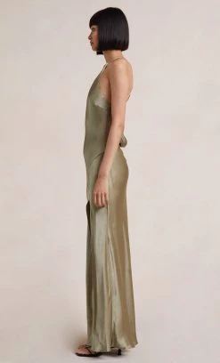 Bec&Bridge NEW LOREN HALTER MIDI DRESS - SAGE