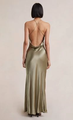Bec&Bridge NEW LOREN HALTER MIDI DRESS - SAGE
