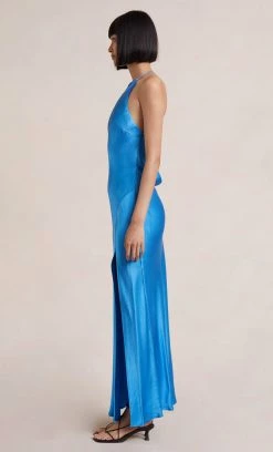 Bec&Bridge NEW LOREN HALTER MIDI DRESS - MID BLUE 9 Bec&Bridge NEW LOREN HALTER MIDI DRESS - MID BLUE