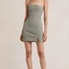 Bec&Bridge NEW KARINA STRAPLESS MINI DRESS - SAGE