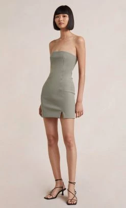 Bec&Bridge NEW KARINA STRAPLESS MINI DRESS - SAGE