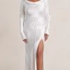 Bec&Bridge MOON DANCE LONG SLEEVE COWL DRESS - IVORY Dresses