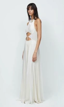 Bec&Bridge NAOMI CUT OUT MAXI DRESS - ECRU AAFW RUNWAY EDIT