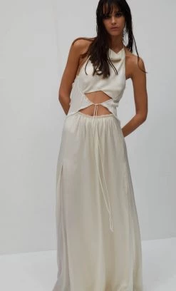 Bec&Bridge NAOMI CUT OUT MAXI DRESS - ECRU AAFW RUNWAY EDIT