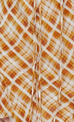 Bec&Bridge AAFW RUNWAY EDIT SUNFLOWER CHECK LONG SLEEVE MAXI DRESS - SUNFLOWER CHECK