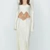 Bec&Bridge NAOMI LONG SLEEVE MAXI DRESS - ECRU