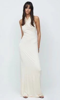 Bec&Bridge AAFW RUNWAY EDIT ARIEL HALTER MAXI DRESS - CREAM