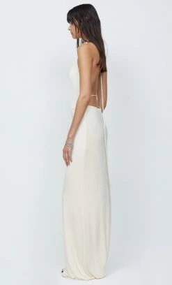 Bec&Bridge AAFW RUNWAY EDIT ARIEL HALTER MAXI DRESS - CREAM