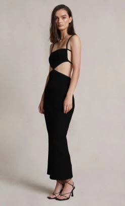 Bec&Bridge COYOTE MIDI DRESS - BLACK