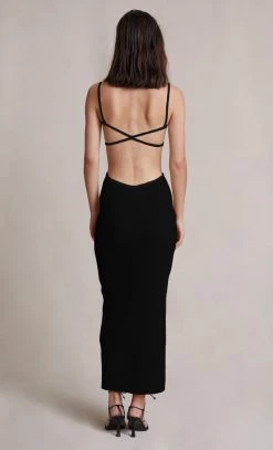 Bec&Bridge COYOTE MIDI DRESS - BLACK