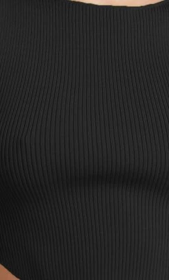 Bec&Bridge MASON KNIT TOP - BLACK Tops