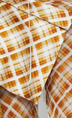 Bec&Bridge SUNFLOWER CHECK SILK OBI - SUNFLOWER CHECK