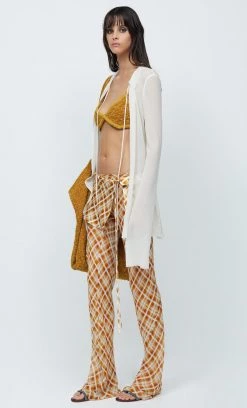 Bec&Bridge SUNFLOWER CHECK PANT - SUNFLOWER CHECK AAFW RUNWAY EDIT