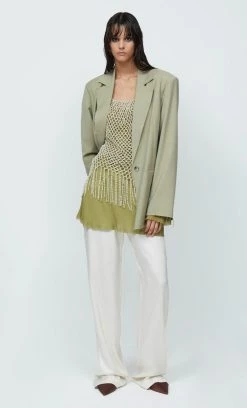 Bec&Bridge AAFW RUNWAY EDIT MADDY KNIT HALTER TOP - SILVER SAGE