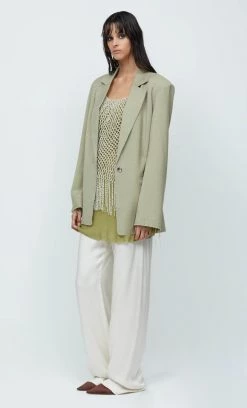 Bec&Bridge AAFW RUNWAY EDIT MADDY KNIT HALTER TOP - SILVER SAGE