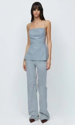 Bec&Bridge AAFW RUNWAY EDIT JANICE TOP - LIGHT GREY