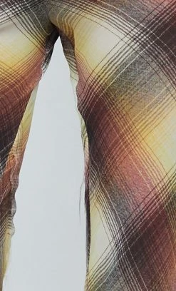 Bec&Bridge AAFW RUNWAY EDIT OMBRE CHECK PANT - BURGANDY CHECK