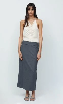 Bec&Bridge ARIEL HALTER BODYSUIT - CREAM