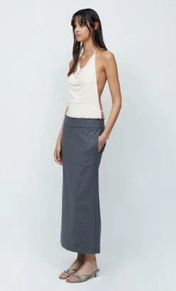 Bec&Bridge ARIEL HALTER BODYSUIT - CREAM