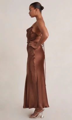 Bec&Bridge CITRUS SWEETIE MAXI SKIRT - CHOCOLATE