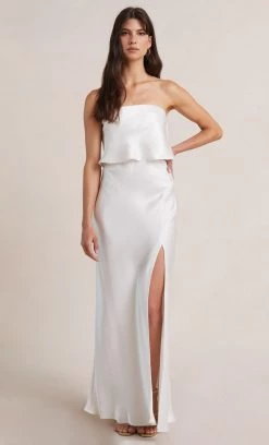 Bec&Bridge THE DREAMER STRAPLESS TOP - IVORY