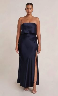 Bec&Bridge THE DREAMER STRAPLESS TOP - INK Australian Made