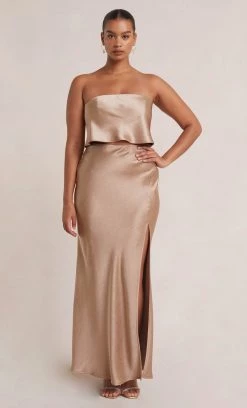 Bec&Bridge THE DREAMER STRAPLESS TOP - GOLDEN Australian Made