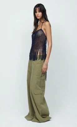Bec&Bridge AAFW RUNWAY EDIT RINA ULTRA WIDE LEG PANT - KHAKI