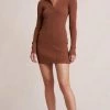 Bec&Bridge Dresses HARPER KNIT MINI DRESS - MILK CHOCOLATE