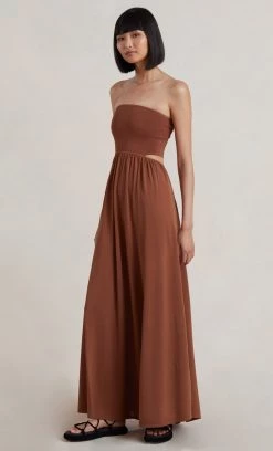 Bec&Bridge MIRANDA KNIT DRESS - MILK CHOCOLATE