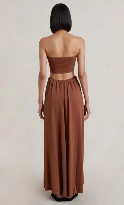 Bec&Bridge MIRANDA KNIT DRESS - MILK CHOCOLATE