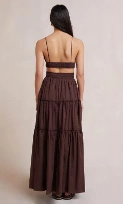 Bec&Bridge CARLA V MAXI DRESS - CHOCOLATE