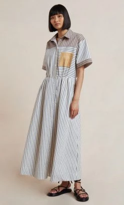 Bec&Bridge Dresses TORI SHIRT DRESS - MULTI STRIPE
