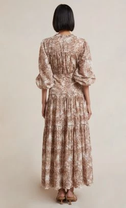 Bec&Bridge GLORIA LONG SLEEVE MIDI DRESS - PRINT