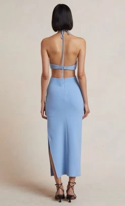 Bec&Bridge Dresses IRIS HALTER MIDI DRESS - MALIBU BLUE