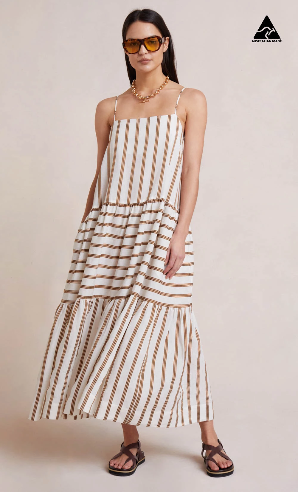 Bec&Bridge DALLAS MIDI DRESS - STRIPE 1 Bec&Bridge DALLAS MIDI DRESS - STRIPE