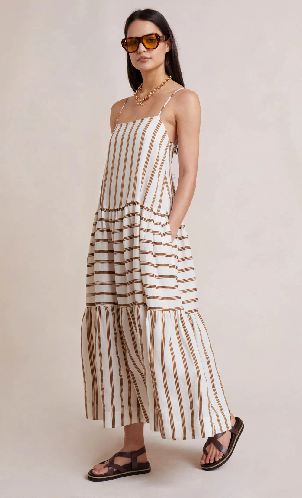Bec&Bridge DALLAS MIDI DRESS - STRIPE 2 Bec&Bridge DALLAS MIDI DRESS - STRIPE