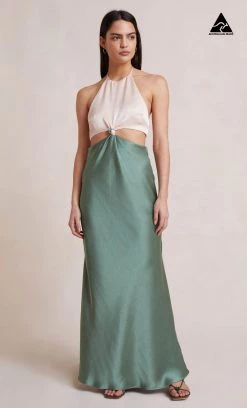 Bec&Bridge CARRIE HALTER MAXI DRESS - MULTI GREEN Dresses